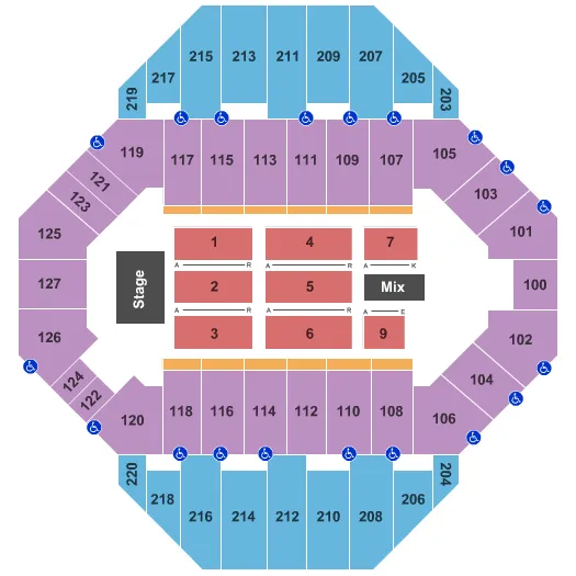  END STAGE Seating Map Seating Chart