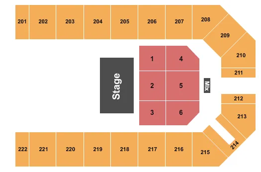 KANSAS STAR EVENT CENTER ARENA GLADYS KNIGHT Seating Map Seating Chart