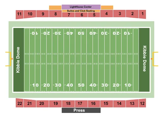  FOOTBALL Seating Map Seating Chart