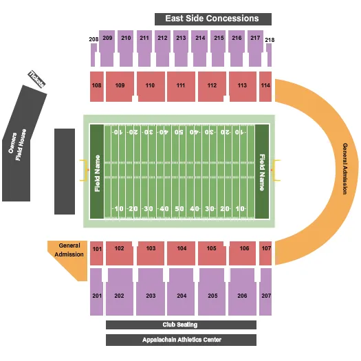  FOOTBALL Seating Map Seating Chart