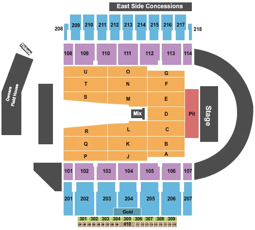  LUKE COMBS Seating Map Seating Chart