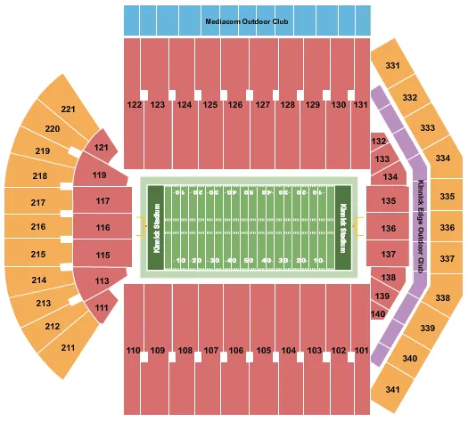 FOOTBALL Seating Map Seating Chart