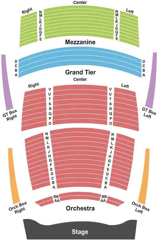  END STAGE Seating Map Seating Chart