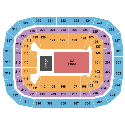  FOO FIGHTERS Seating Map Seating Chart