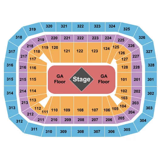  METALLICA Seating Map Seating Chart