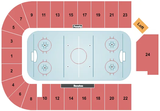  HOCKEY Seating Map Seating Chart
