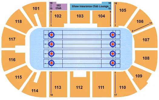 CURLING Seating Map Seating Chart