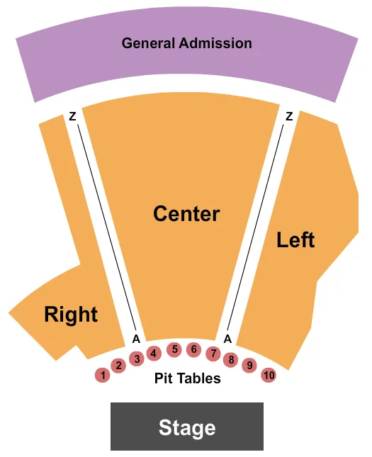  END STAGE Seating Map Seating Chart