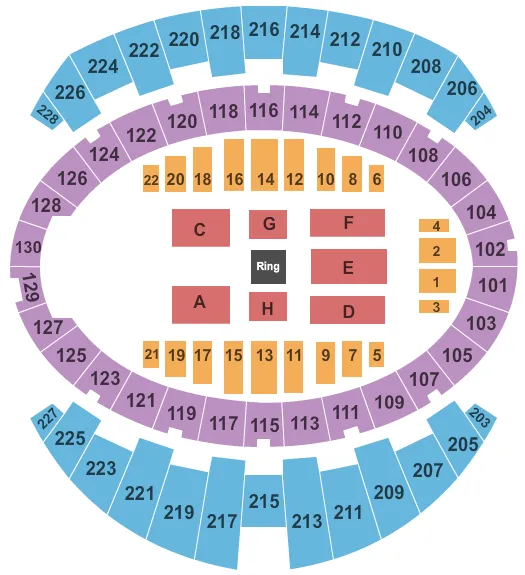 WWE Seating Map Seating Chart