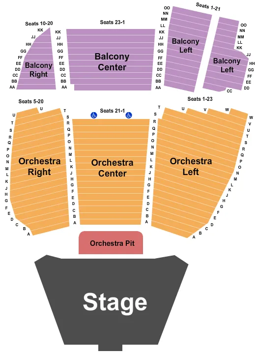  END STAGE Seating Map Seating Chart