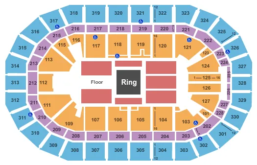  WWE Seating Map Seating Chart