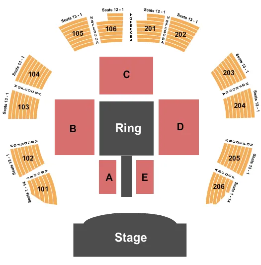  WWE Seating Map Seating Chart