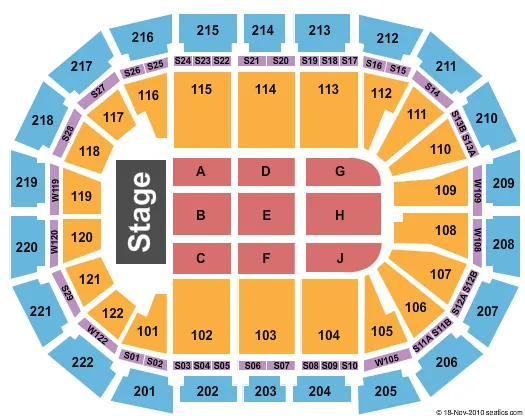  END STAGE Seating Map Seating Chart