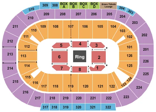  WWE Seating Map Seating Chart