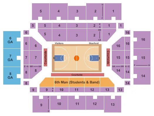  BASKETBALL Seating Map Seating Chart