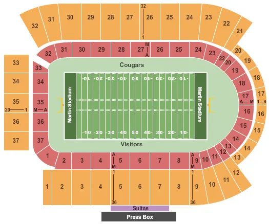  FOOTBALL Seating Map Seating Chart
