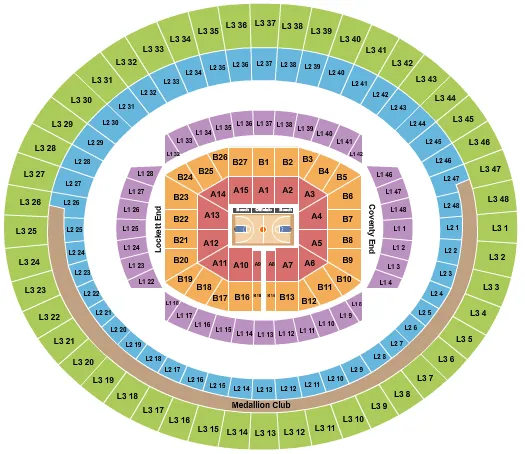  BASKETBALL Seating Map Seating Chart