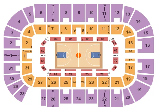  BASKETBALL Seating Map Seating Chart