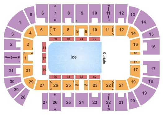  DISNEY ON ICE Seating Map Seating Chart
