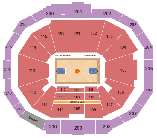  BASKETBALL Seating Map Seating Chart