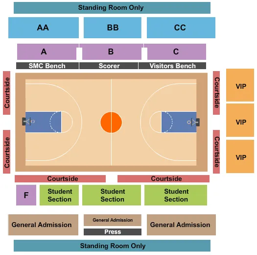  BASKETBALL Seating Map Seating Chart