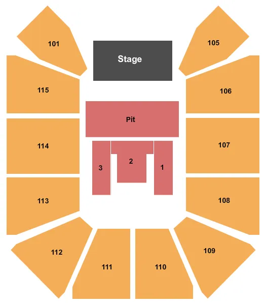  JUSTIN MOORE Seating Map Seating Chart