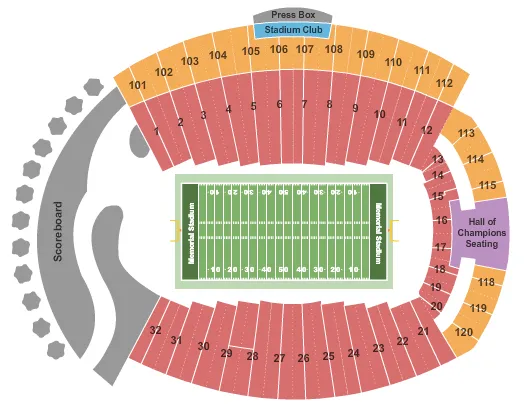  FOOTBALL Seating Map Seating Chart