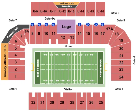  FOOTBALL Seating Map Seating Chart