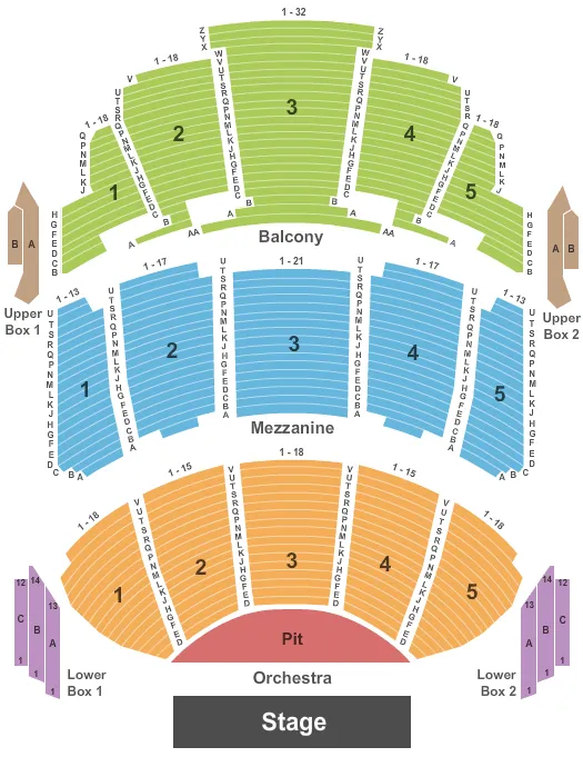  ENDSTAGE PIT Seating Map Seating Chart