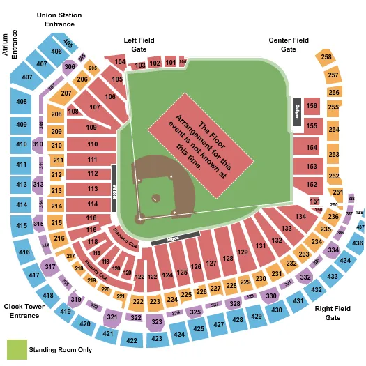  GENERIC FIELD Seating Map Seating Chart
