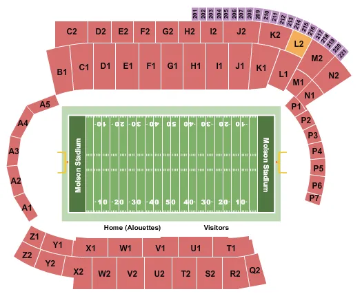  FOOTBALL Seating Map Seating Chart