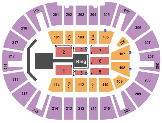  WWE LIVE Seating Map Seating Chart