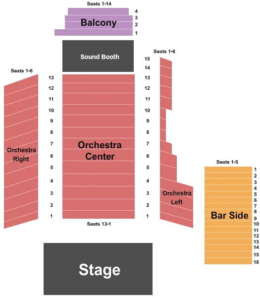  END STAGE Seating Map Seating Chart