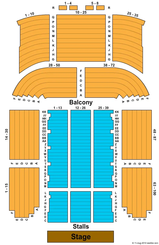  END STAGE Seating Map Seating Chart
