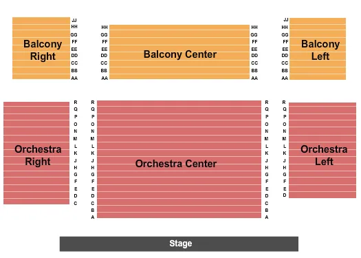  END STAGE Seating Map Seating Chart