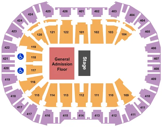 O2 ARENA PRAGUE END STAGE Seating Map Seating Chart