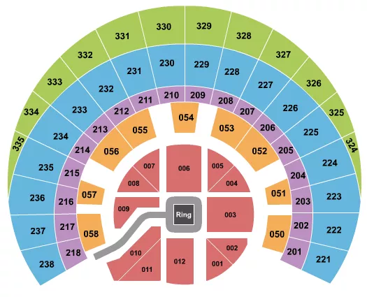  WWE Seating Map Seating Chart