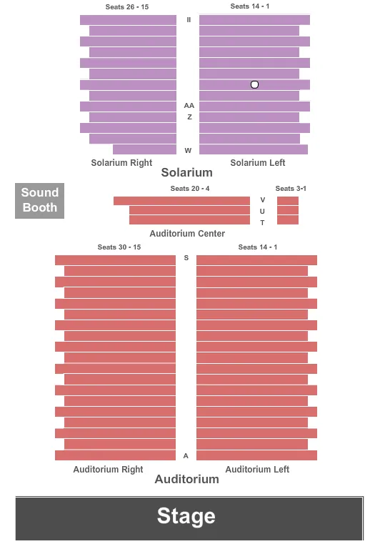  END STAGE Seating Map Seating Chart