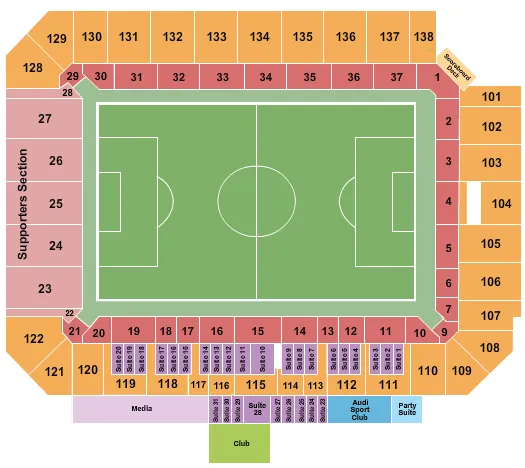 INTERCO STADIUM SOCCER Seating Map Seating Chart