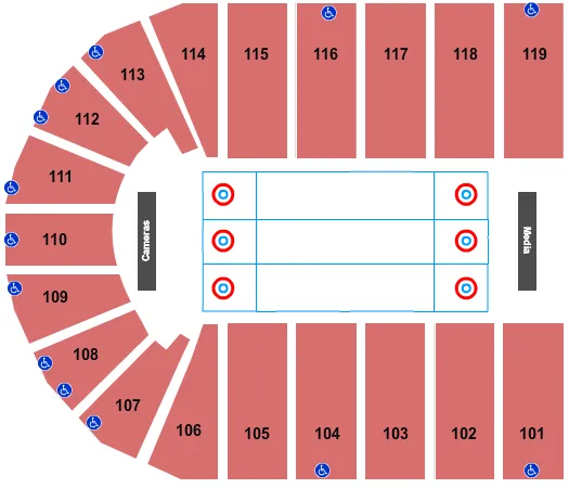 ORLEANS ARENA THE ORLEANS HOTEL CURLING Seating Map Seating Chart