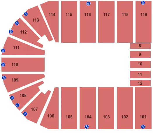 ORLEANS ARENA THE ORLEANS HOTEL OPEN FLOOR Seating Map Seating Chart