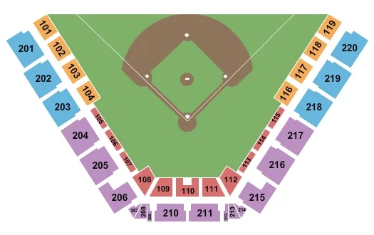 BASEBALL Seating Map Seating Chart