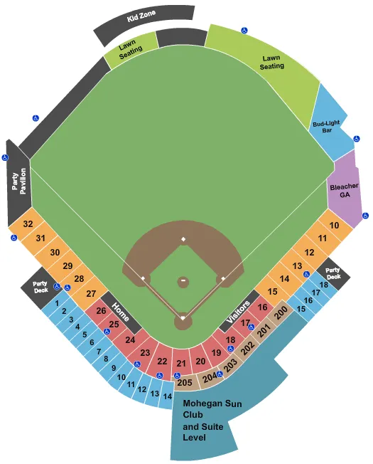  BASEBALL Seating Map Seating Chart