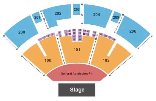  ENDSTAGE GA PIT Seating Map Seating Chart