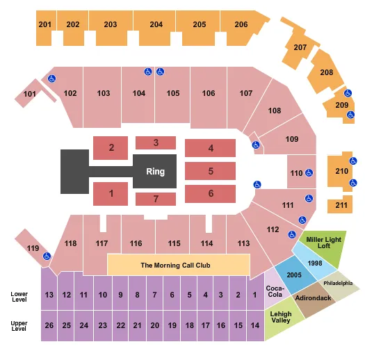  WWE Seating Map Seating Chart
