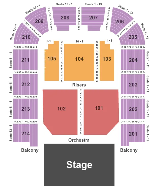  ENDSTAGE Seating Map Seating Chart