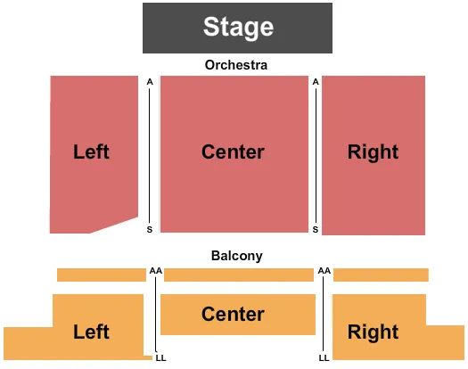  END STAGE Seating Map Seating Chart
