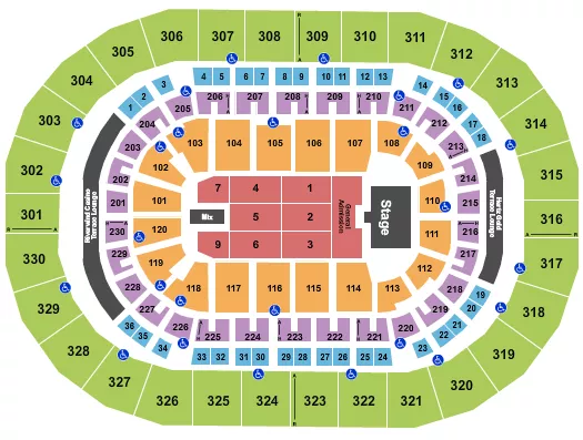 ALAN JACKSON 2 Seating Map Seating Chart