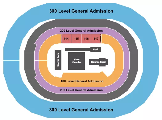ENDSTAGE GA LEVELS Seating Map Seating Chart
