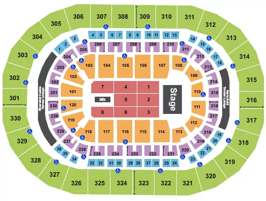 ENDSTAGE RSV Seating Map Seating Chart
